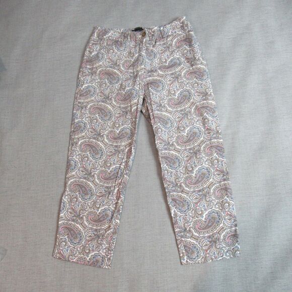 Talbots Paisley Ankle Pants - Multicolor - Picture 1 of 14